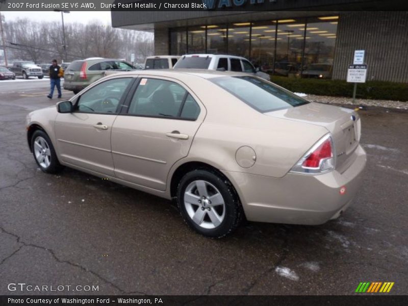 Dune Pearl Metallic / Charcoal Black 2007 Ford Fusion SE V6 AWD