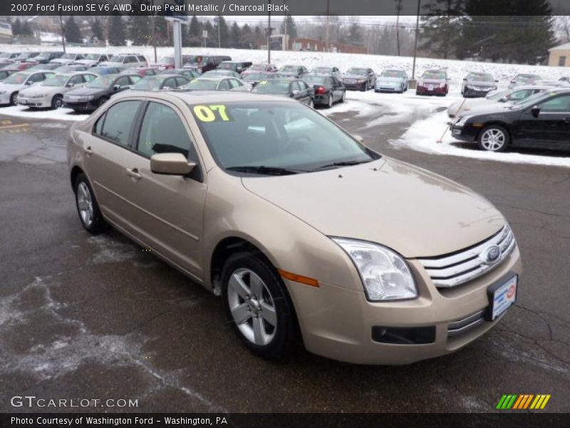 Dune Pearl Metallic / Charcoal Black 2007 Ford Fusion SE V6 AWD