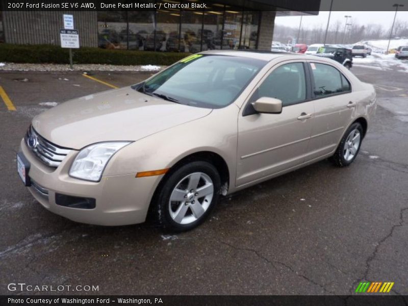 Dune Pearl Metallic / Charcoal Black 2007 Ford Fusion SE V6 AWD