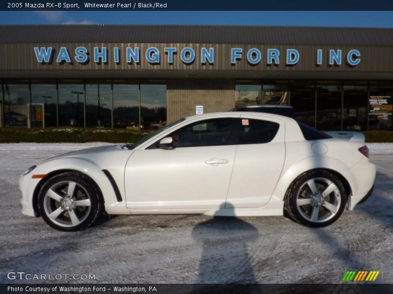 Whitewater Pearl / Black/Red 2005 Mazda RX-8 Sport