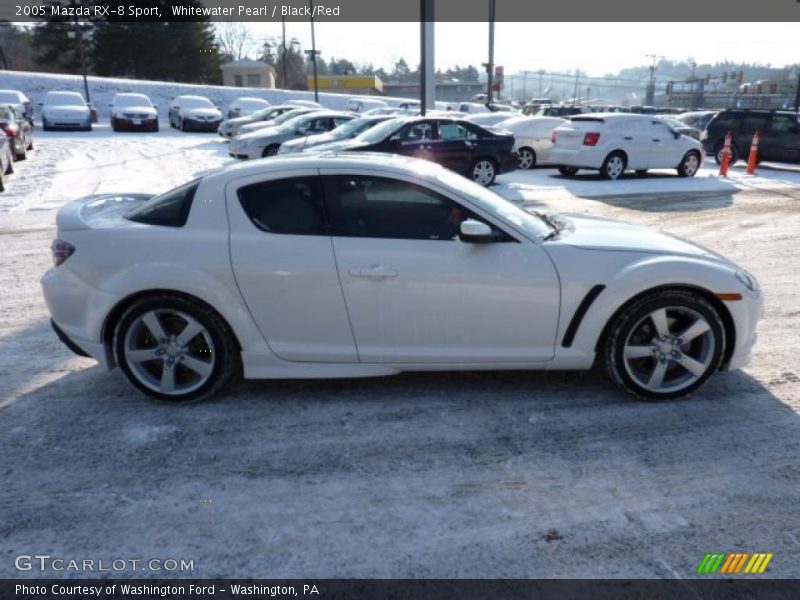 Whitewater Pearl / Black/Red 2005 Mazda RX-8 Sport