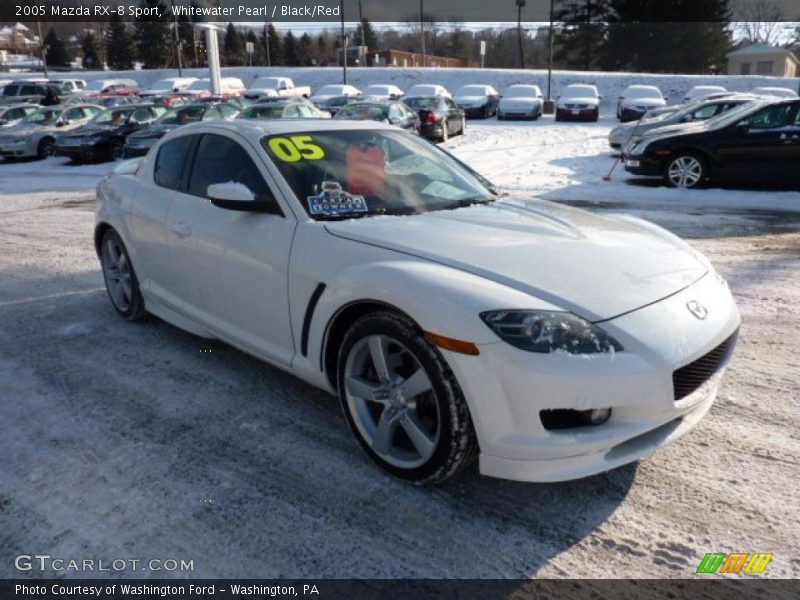 Whitewater Pearl / Black/Red 2005 Mazda RX-8 Sport