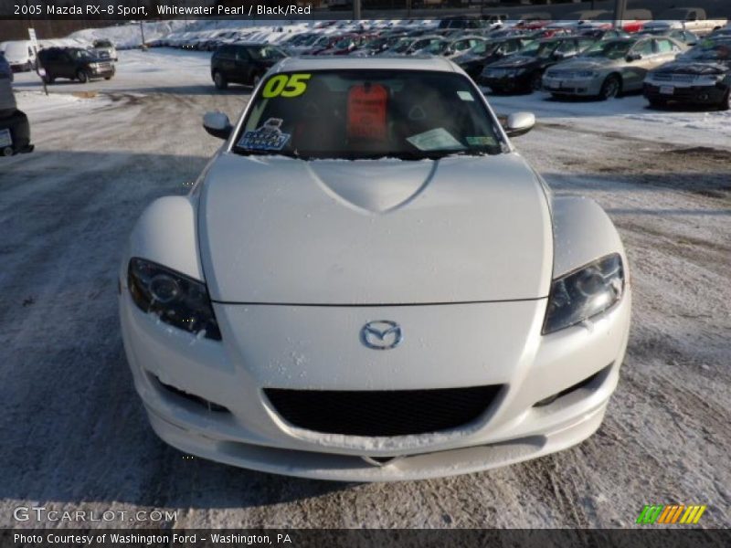 Whitewater Pearl / Black/Red 2005 Mazda RX-8 Sport