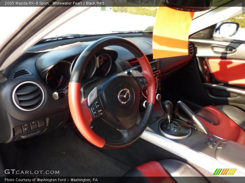 Whitewater Pearl / Black/Red 2005 Mazda RX-8 Sport