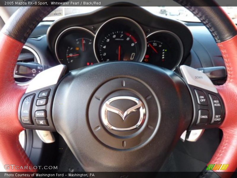 Whitewater Pearl / Black/Red 2005 Mazda RX-8 Sport