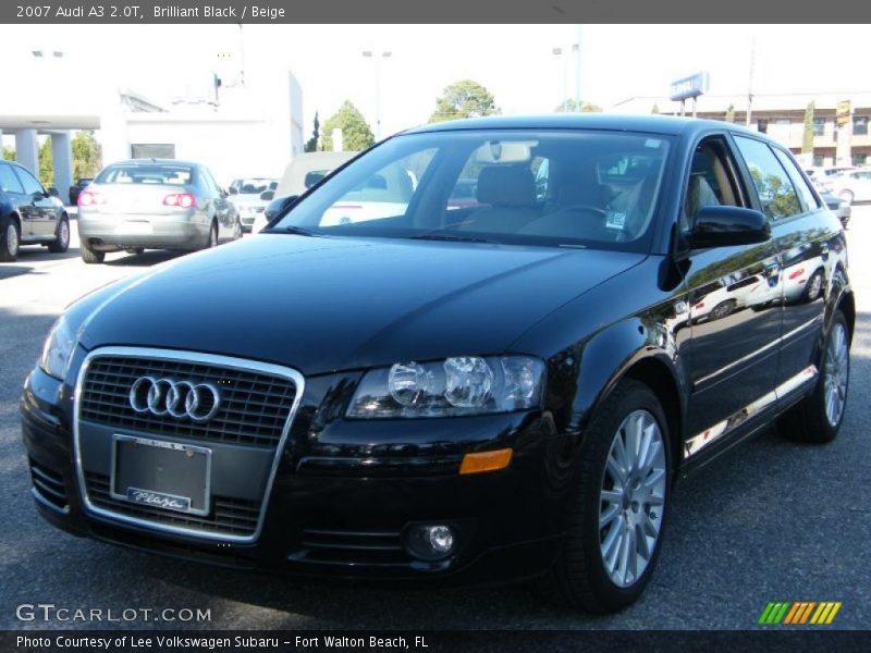 Brilliant Black / Beige 2007 Audi A3 2.0T