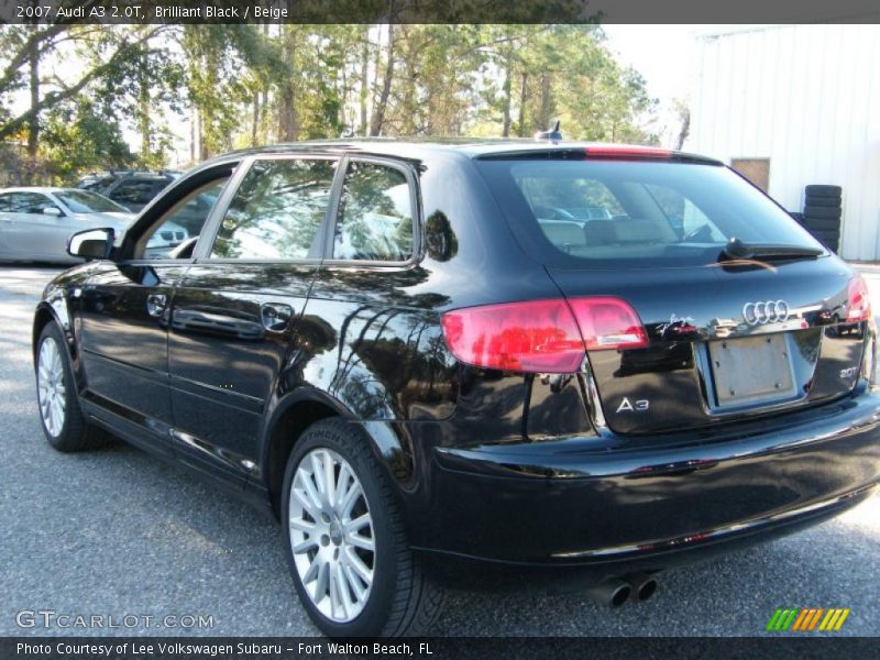 Brilliant Black / Beige 2007 Audi A3 2.0T