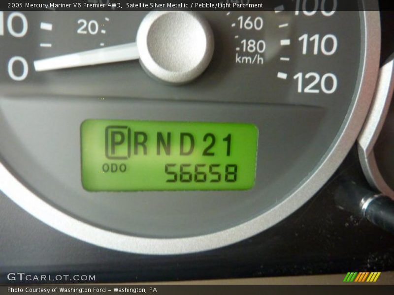 Satellite Silver Metallic / Pebble/Light Parchment 2005 Mercury Mariner V6 Premier 4WD