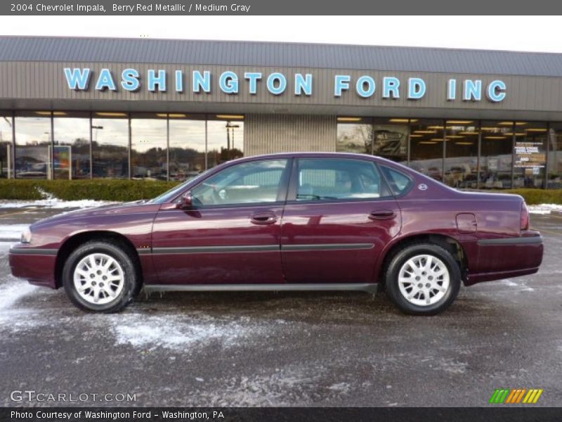 Berry Red Metallic / Medium Gray 2004 Chevrolet Impala