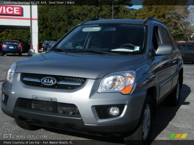 Steel Silver / Black 2009 Kia Sportage EX V6 4x4