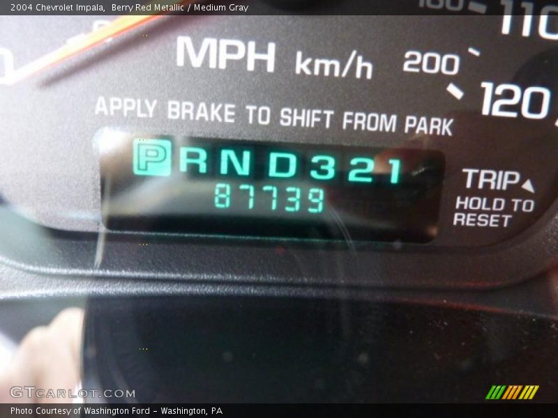 Berry Red Metallic / Medium Gray 2004 Chevrolet Impala