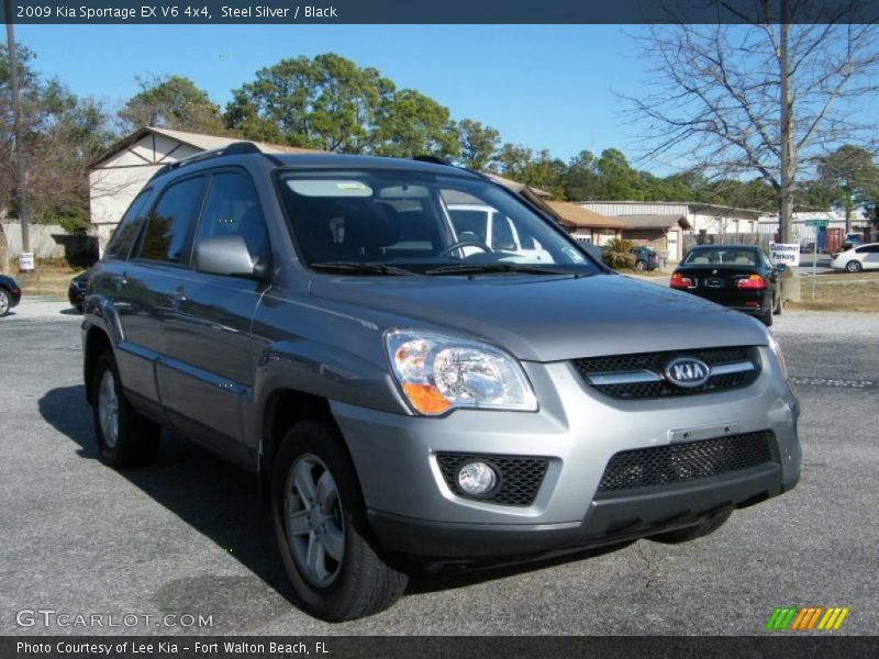 Steel Silver / Black 2009 Kia Sportage EX V6 4x4