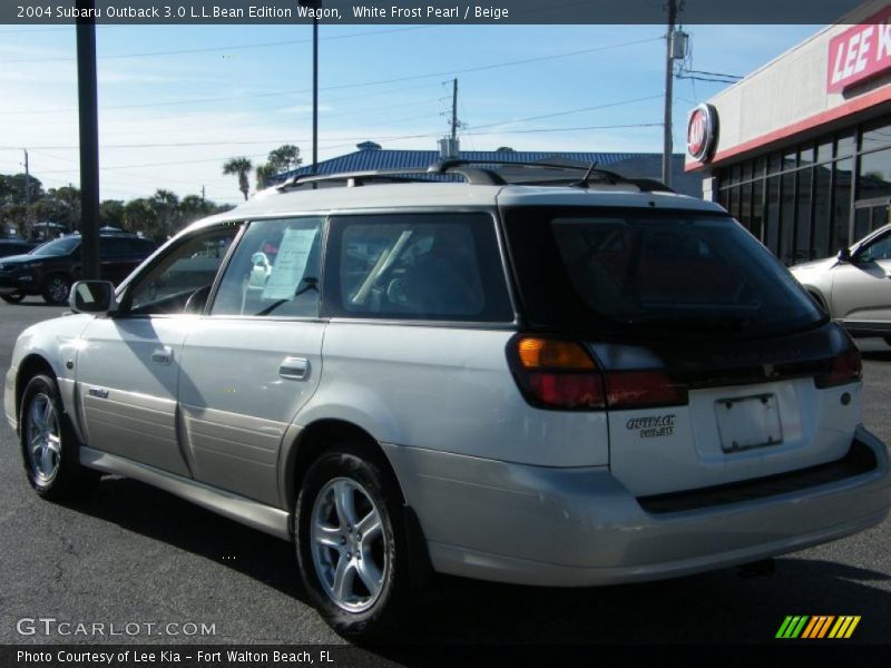 White Frost Pearl / Beige 2004 Subaru Outback 3.0 L.L.Bean Edition Wagon
