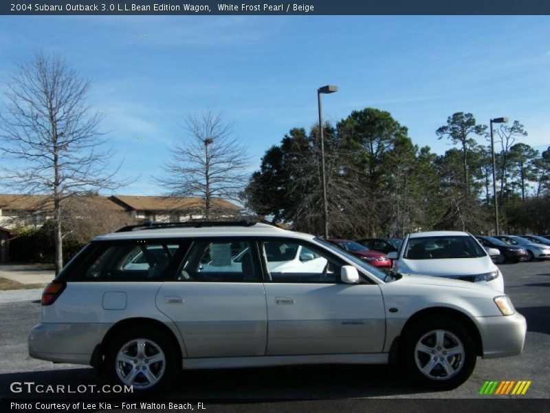 White Frost Pearl / Beige 2004 Subaru Outback 3.0 L.L.Bean Edition Wagon