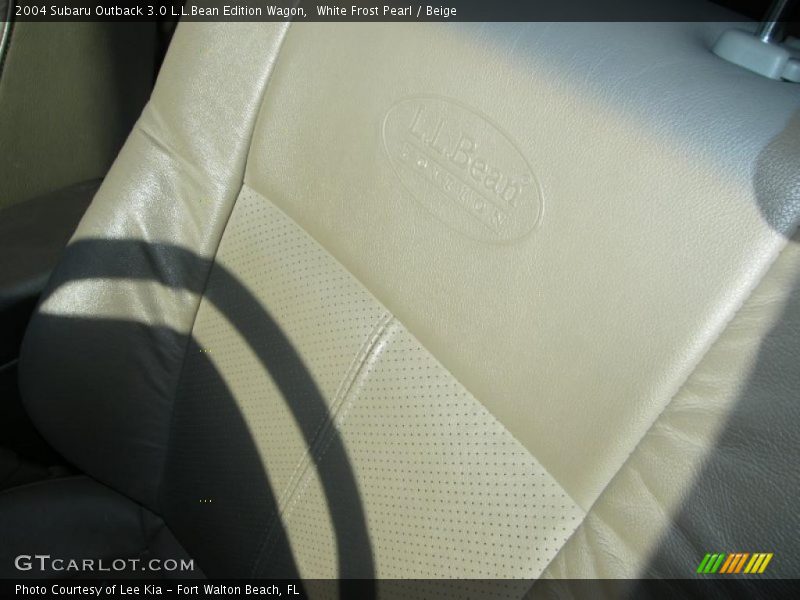 White Frost Pearl / Beige 2004 Subaru Outback 3.0 L.L.Bean Edition Wagon
