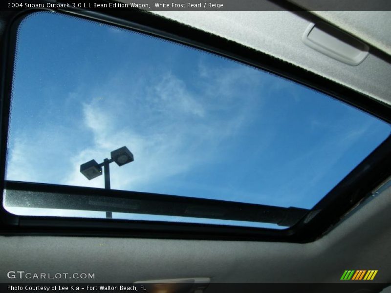 White Frost Pearl / Beige 2004 Subaru Outback 3.0 L.L.Bean Edition Wagon