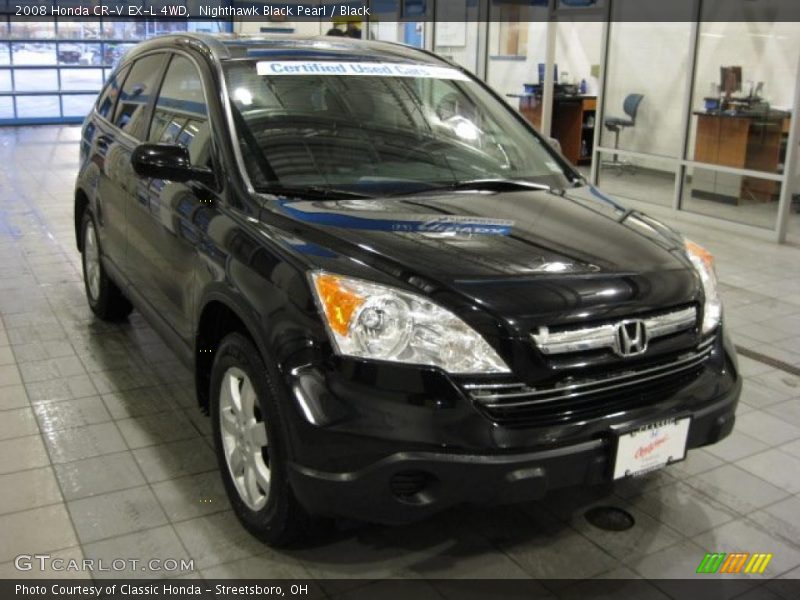 Nighthawk Black Pearl / Black 2008 Honda CR-V EX-L 4WD