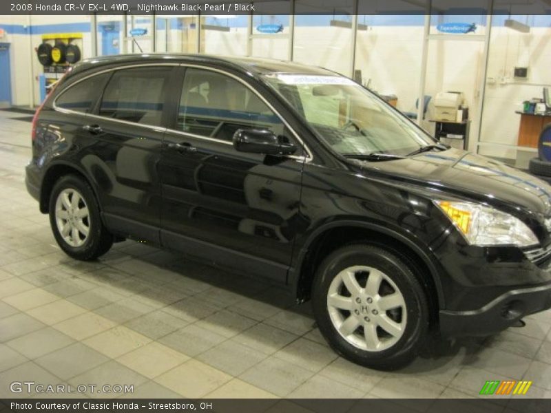Nighthawk Black Pearl / Black 2008 Honda CR-V EX-L 4WD