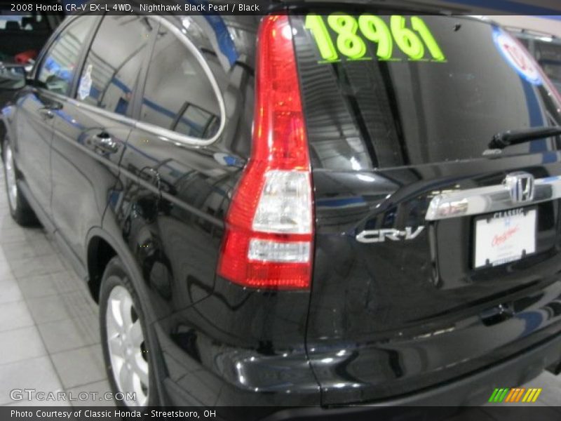 Nighthawk Black Pearl / Black 2008 Honda CR-V EX-L 4WD