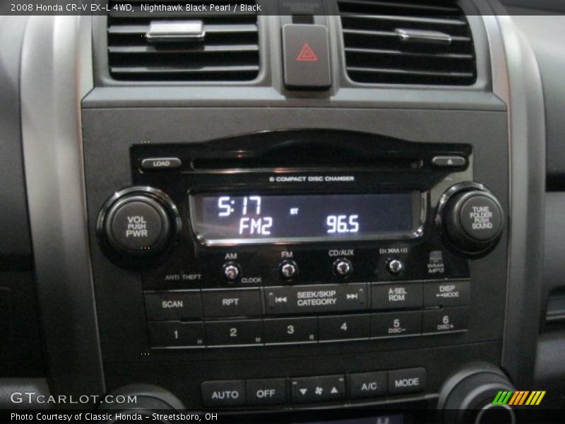Nighthawk Black Pearl / Black 2008 Honda CR-V EX-L 4WD