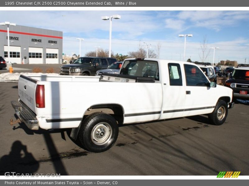 White / Blue 1995 Chevrolet C/K 2500 C2500 Cheyenne Extended Cab