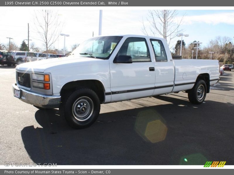 White / Blue 1995 Chevrolet C/K 2500 C2500 Cheyenne Extended Cab