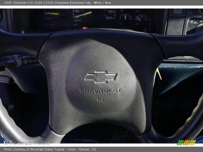White / Blue 1995 Chevrolet C/K 2500 C2500 Cheyenne Extended Cab
