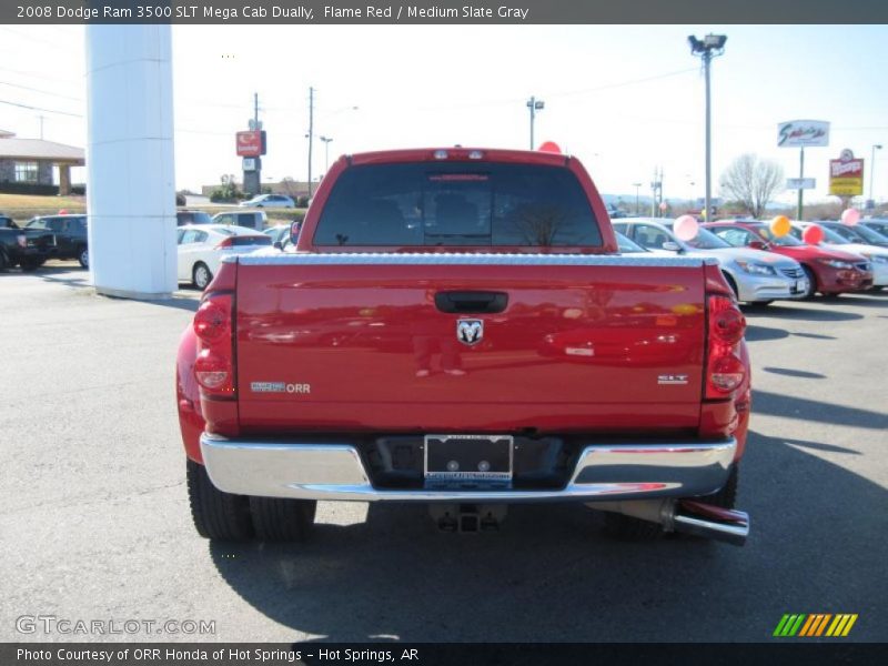 Flame Red / Medium Slate Gray 2008 Dodge Ram 3500 SLT Mega Cab Dually