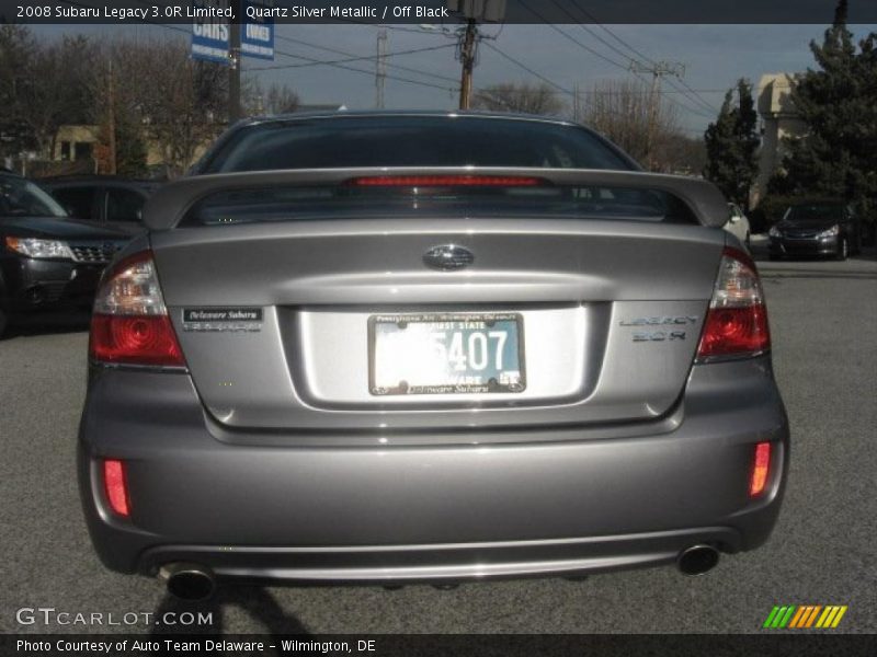 Quartz Silver Metallic / Off Black 2008 Subaru Legacy 3.0R Limited