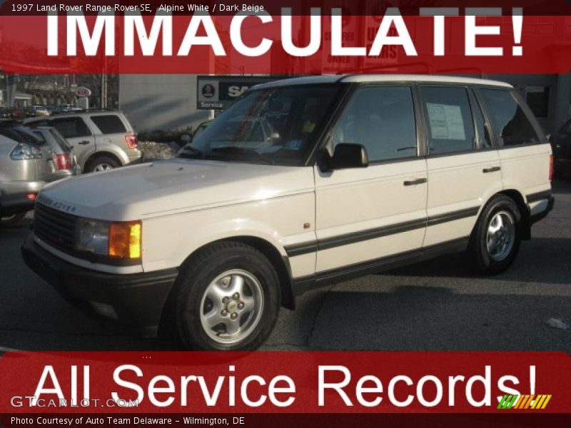 Alpine White / Dark Beige 1997 Land Rover Range Rover SE