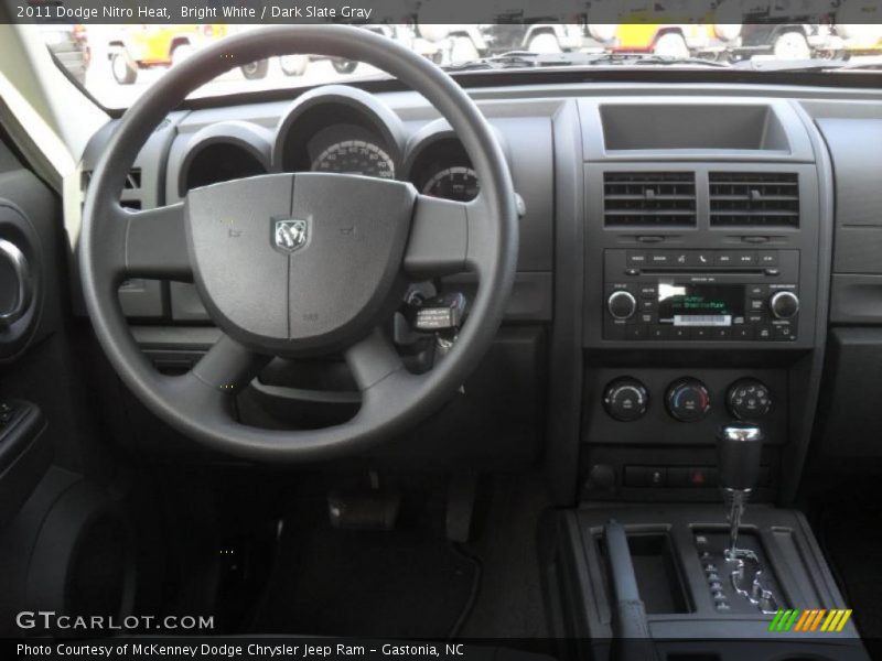 Bright White / Dark Slate Gray 2011 Dodge Nitro Heat