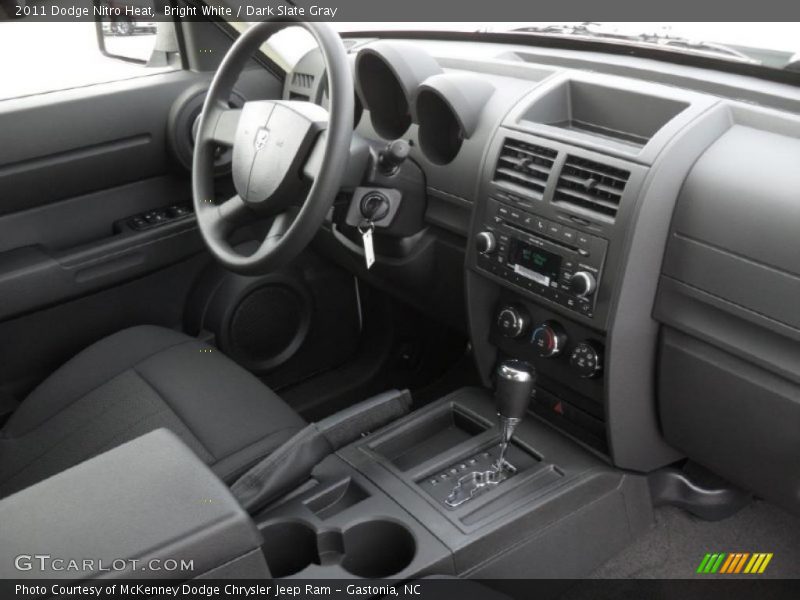 Bright White / Dark Slate Gray 2011 Dodge Nitro Heat
