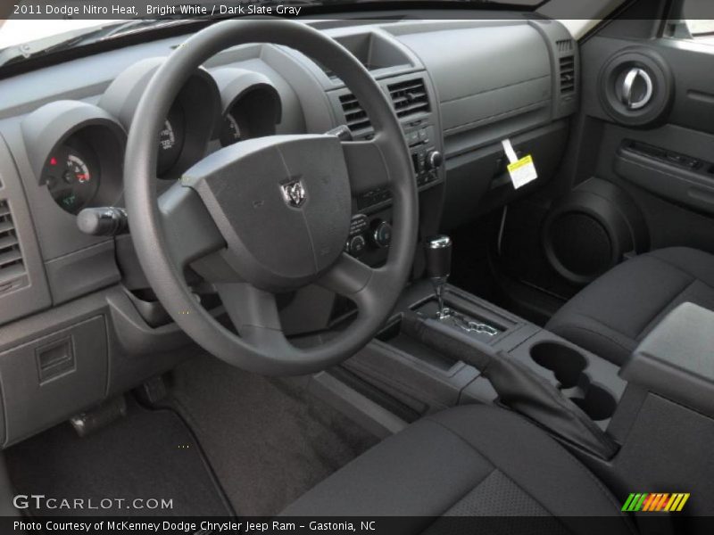 Bright White / Dark Slate Gray 2011 Dodge Nitro Heat