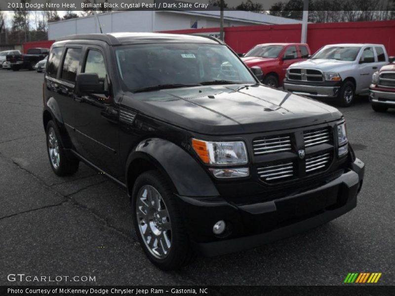 Brilliant Black Crystal Pearl / Dark Slate Gray 2011 Dodge Nitro Heat