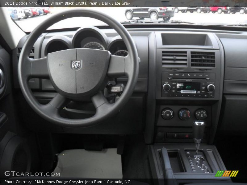 Brilliant Black Crystal Pearl / Dark Slate Gray 2011 Dodge Nitro Heat