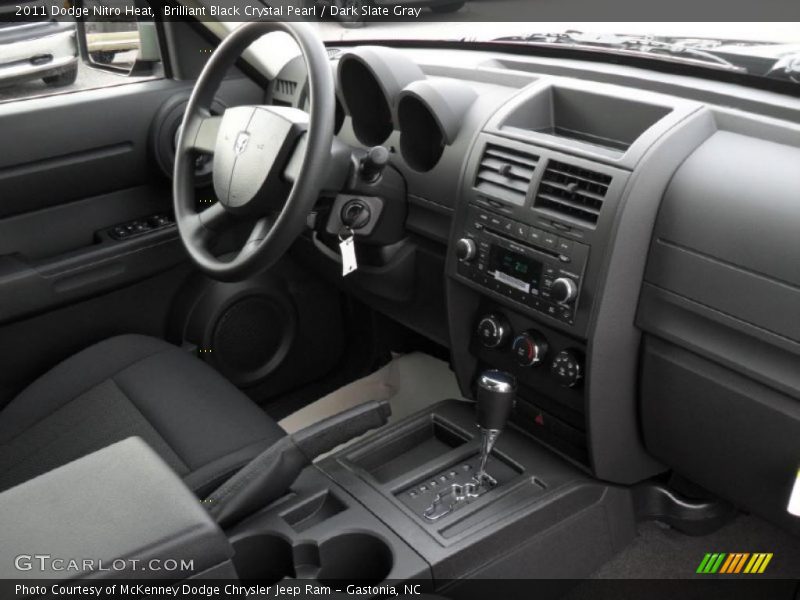 Brilliant Black Crystal Pearl / Dark Slate Gray 2011 Dodge Nitro Heat