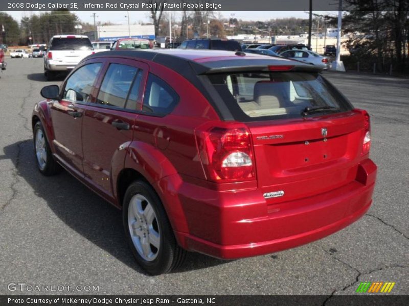 Inferno Red Crystal Pearl / Pastel Pebble Beige 2008 Dodge Caliber SE