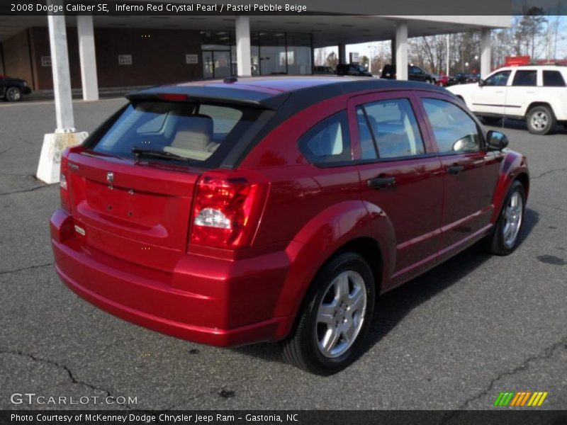 Inferno Red Crystal Pearl / Pastel Pebble Beige 2008 Dodge Caliber SE