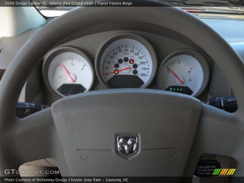 Inferno Red Crystal Pearl / Pastel Pebble Beige 2008 Dodge Caliber SE