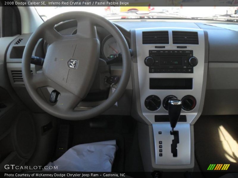 Inferno Red Crystal Pearl / Pastel Pebble Beige 2008 Dodge Caliber SE