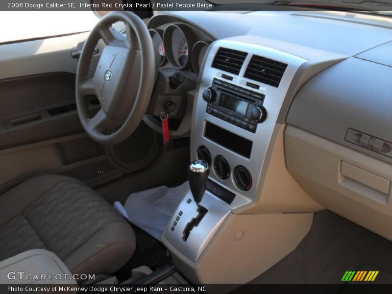 Inferno Red Crystal Pearl / Pastel Pebble Beige 2008 Dodge Caliber SE