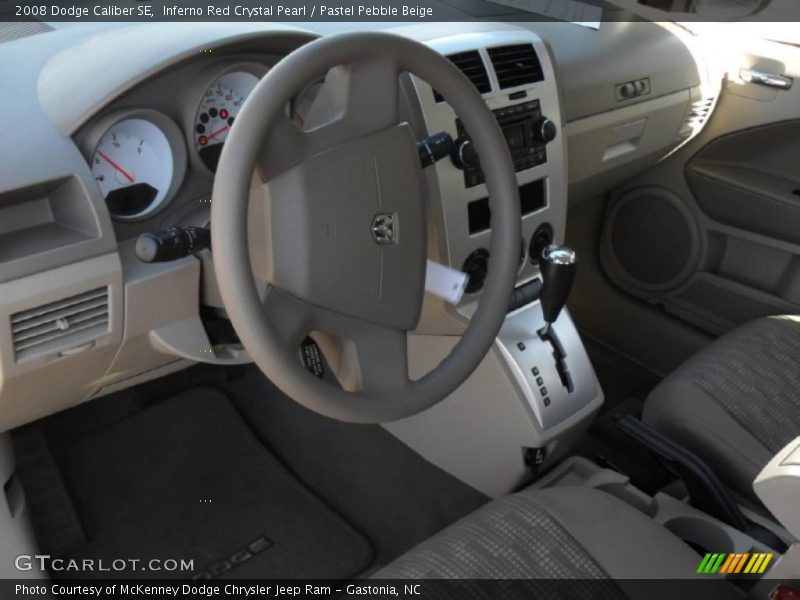 Inferno Red Crystal Pearl / Pastel Pebble Beige 2008 Dodge Caliber SE