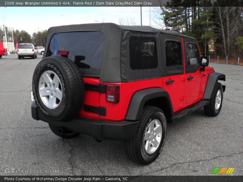Flame Red / Dark Slate Gray/Med Slate Gray 2008 Jeep Wrangler Unlimited X 4x4