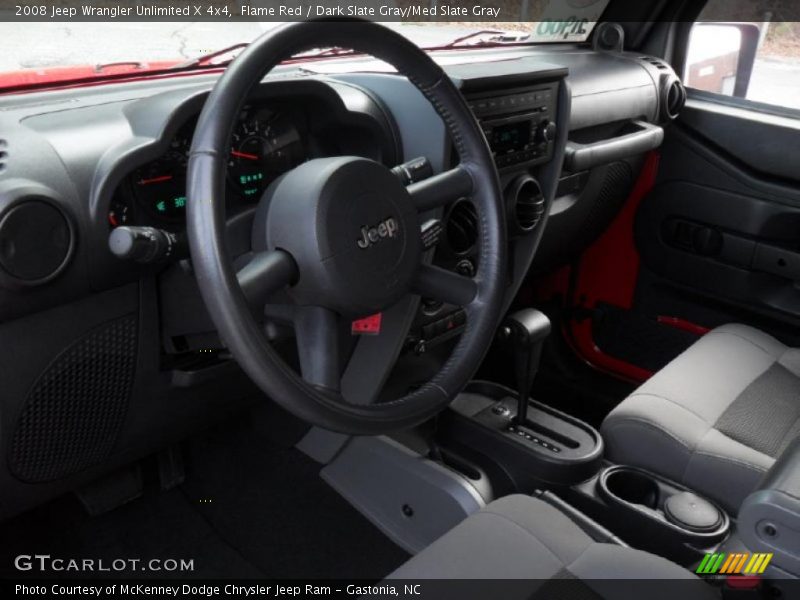 Flame Red / Dark Slate Gray/Med Slate Gray 2008 Jeep Wrangler Unlimited X 4x4