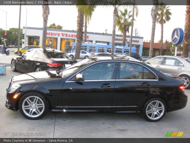 Black / Black 2008 Mercedes-Benz C 350 Sport