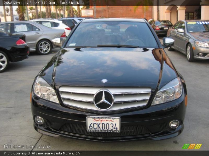 Black / Black 2008 Mercedes-Benz C 350 Sport