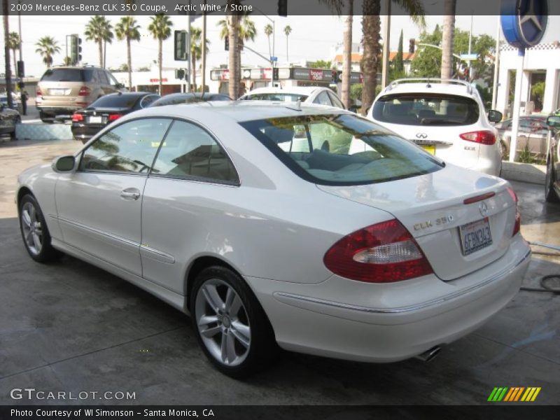 Arctic White / Stone 2009 Mercedes-Benz CLK 350 Coupe