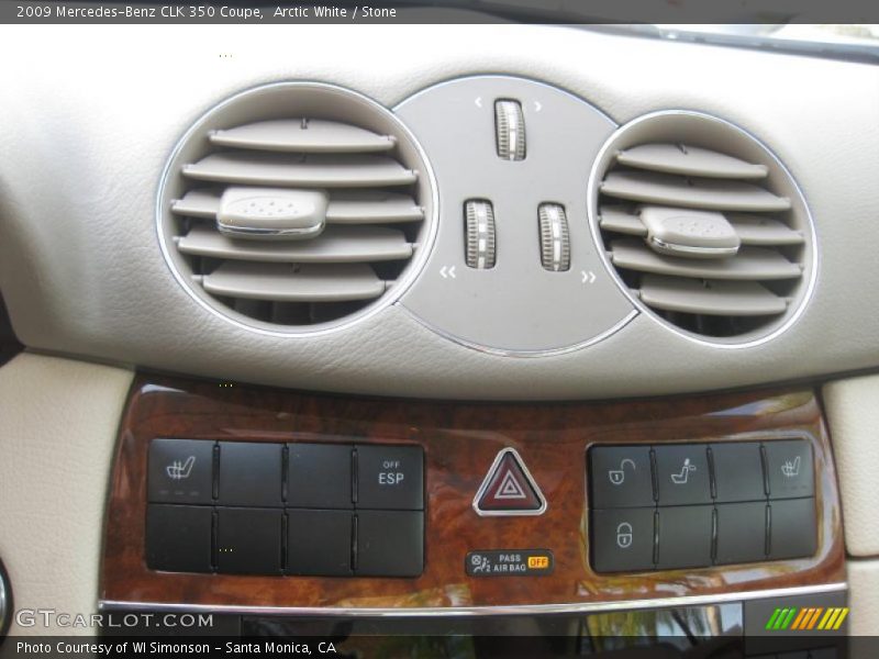 Arctic White / Stone 2009 Mercedes-Benz CLK 350 Coupe
