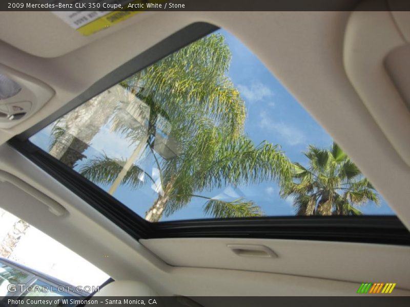 Arctic White / Stone 2009 Mercedes-Benz CLK 350 Coupe