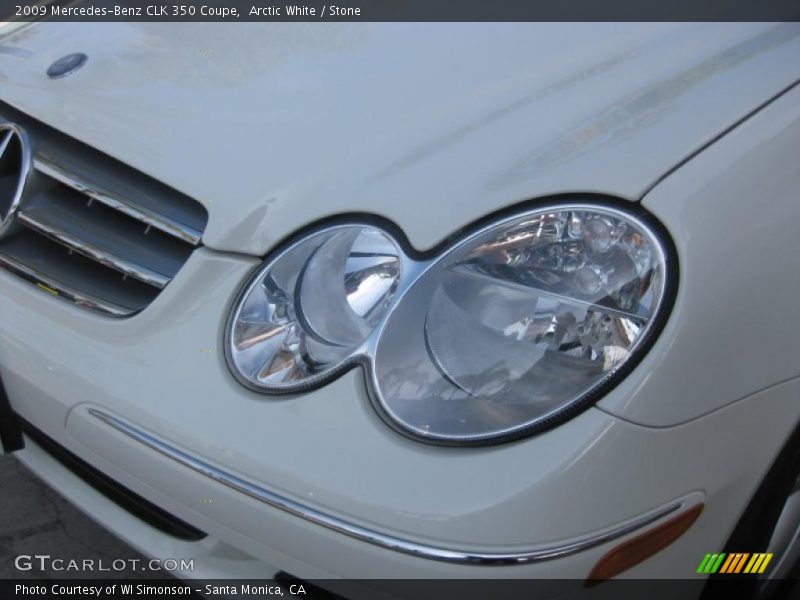 Arctic White / Stone 2009 Mercedes-Benz CLK 350 Coupe